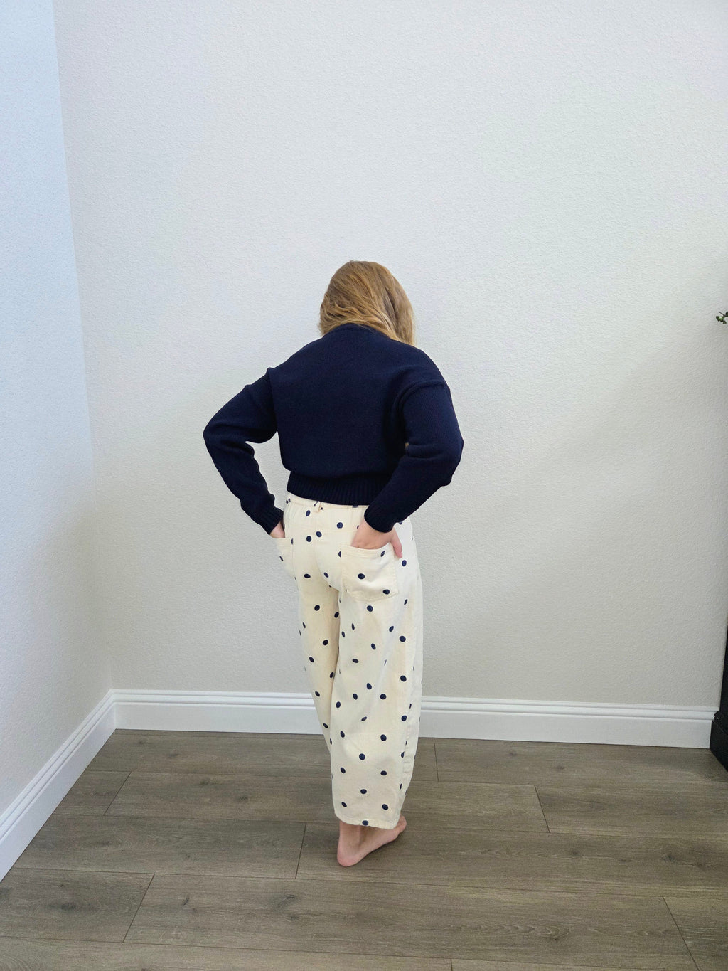 Claire Bear Navy Sweater