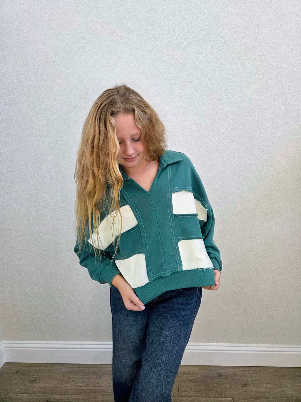Willow Striped V-Neck Top