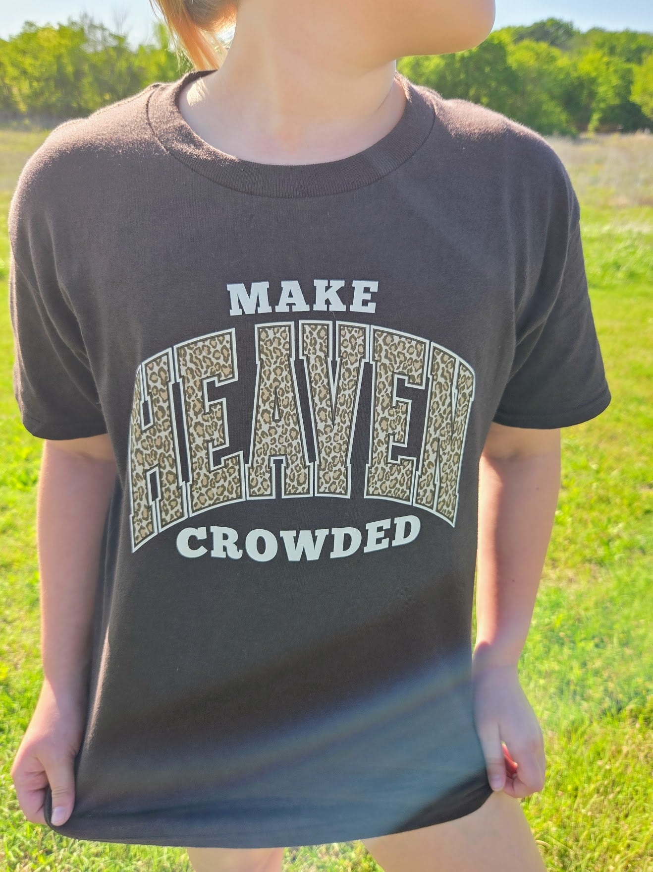 Make Heaven Crowded Leopard Tee