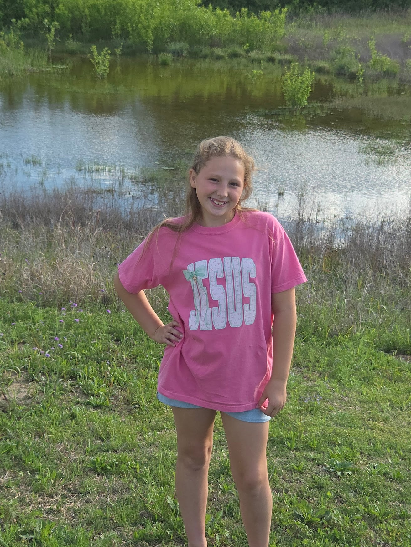Jesus Tee with Bow