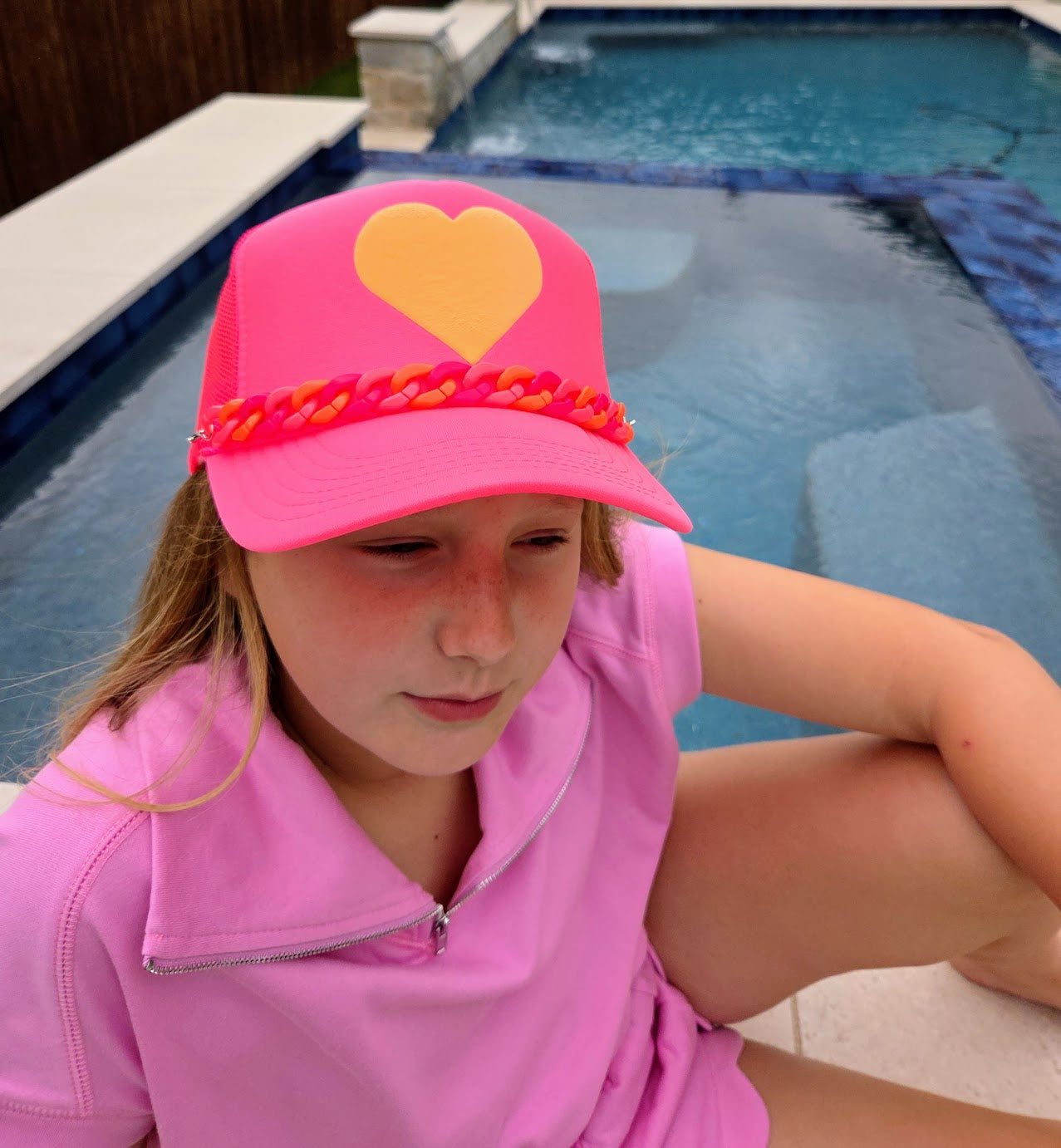 Neon Heart Trucker Hat