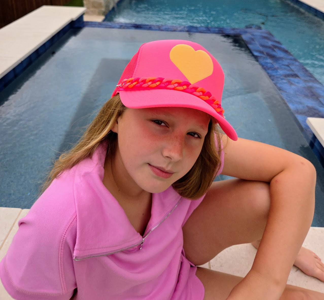 Neon Heart Trucker Hat