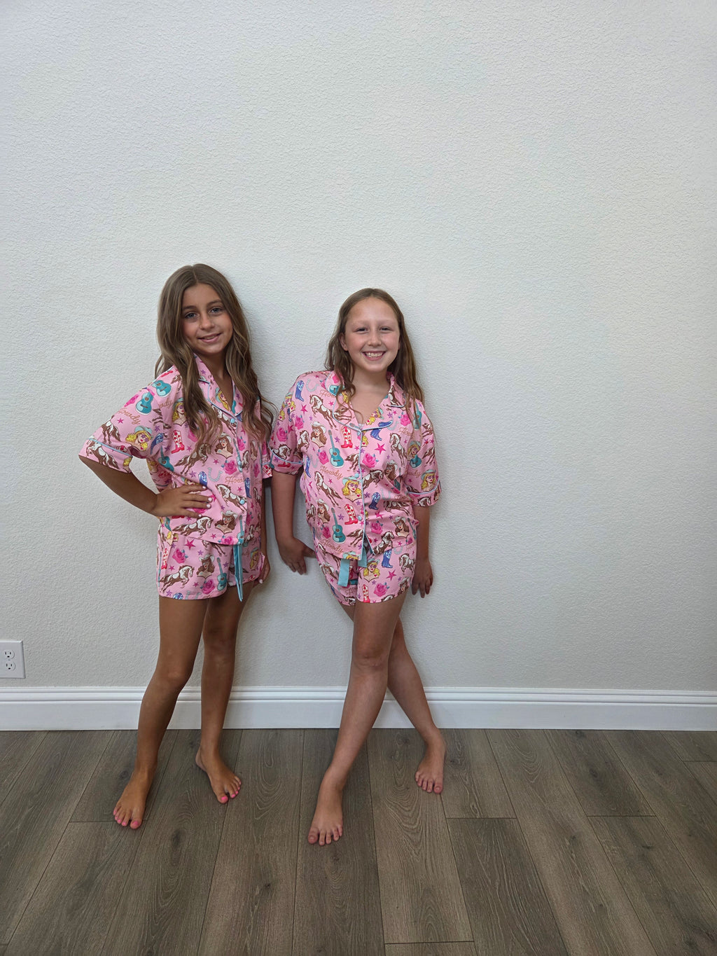 Kids Silky Cowgirl Candy Short Sleeve Short Set