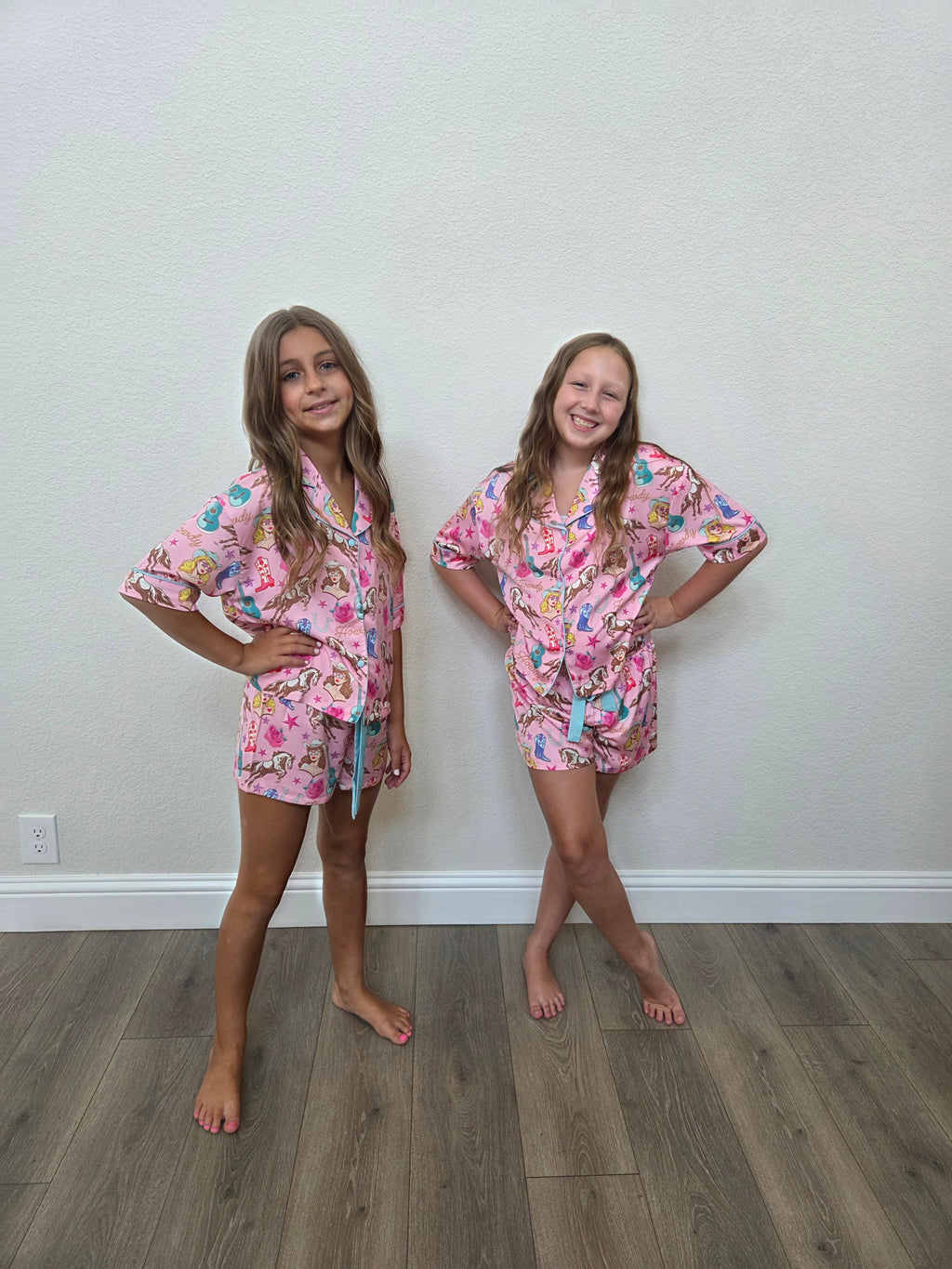 Kids Silky Cowgirl Candy Short Sleeve Short Set