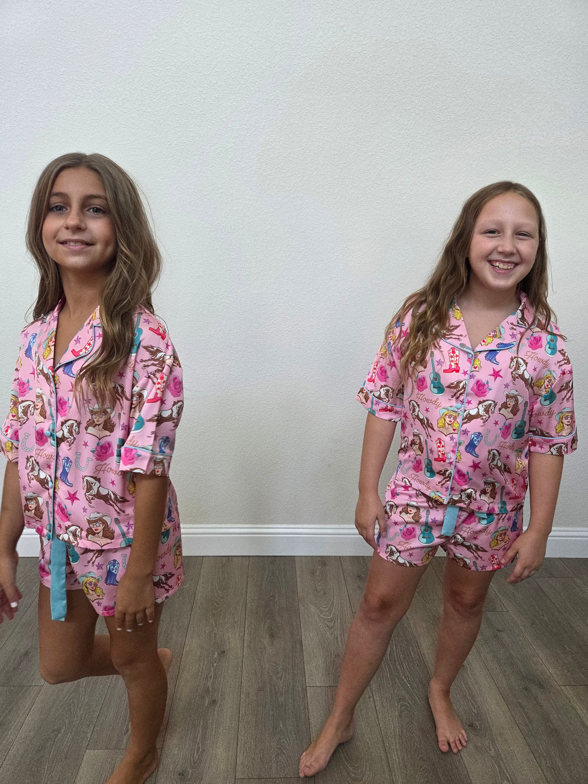 Kids Silky Cowgirl Candy Short Sleeve Short Set