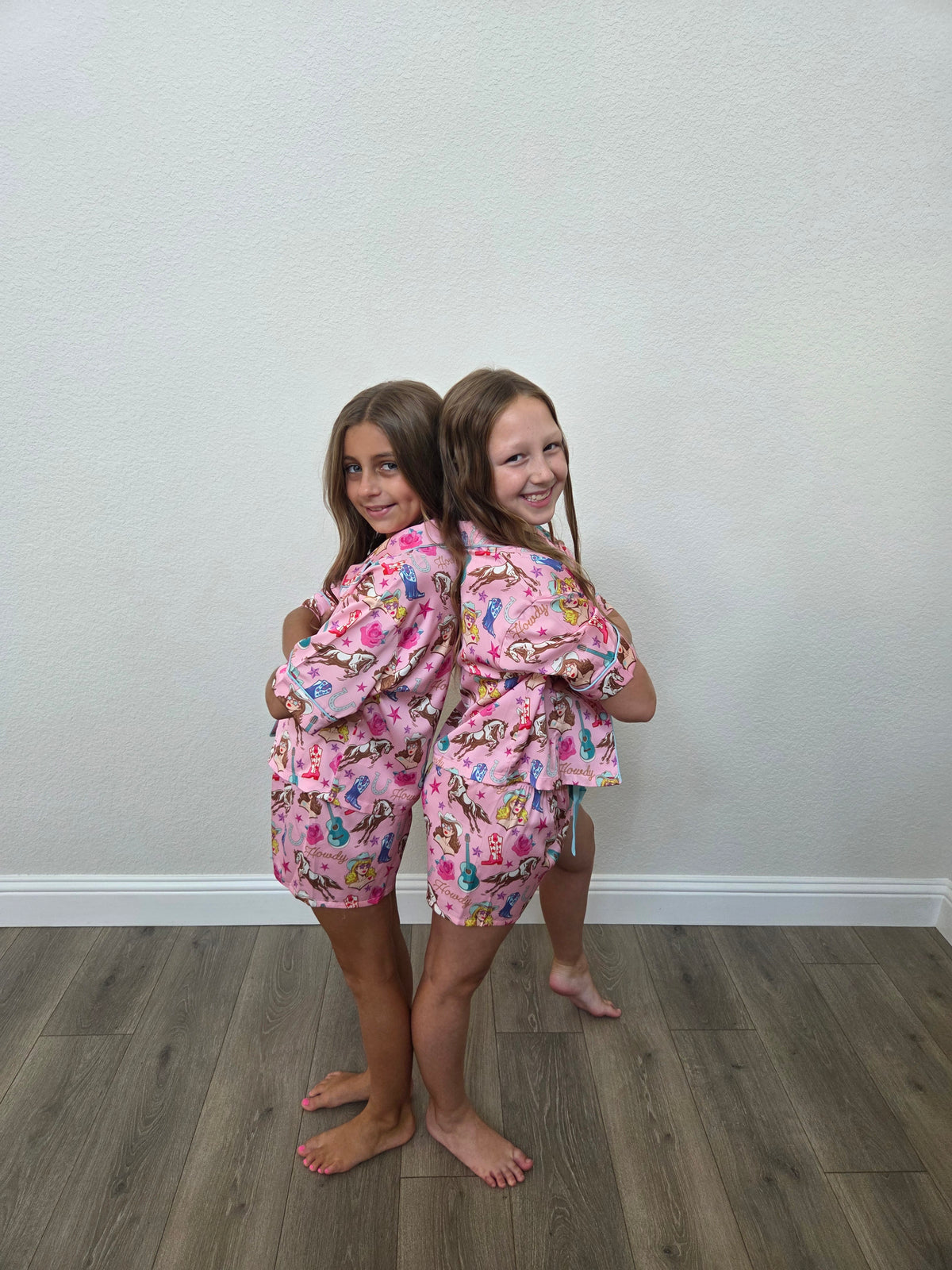 Kids Silky Cowgirl Candy Short Sleeve Short Set
