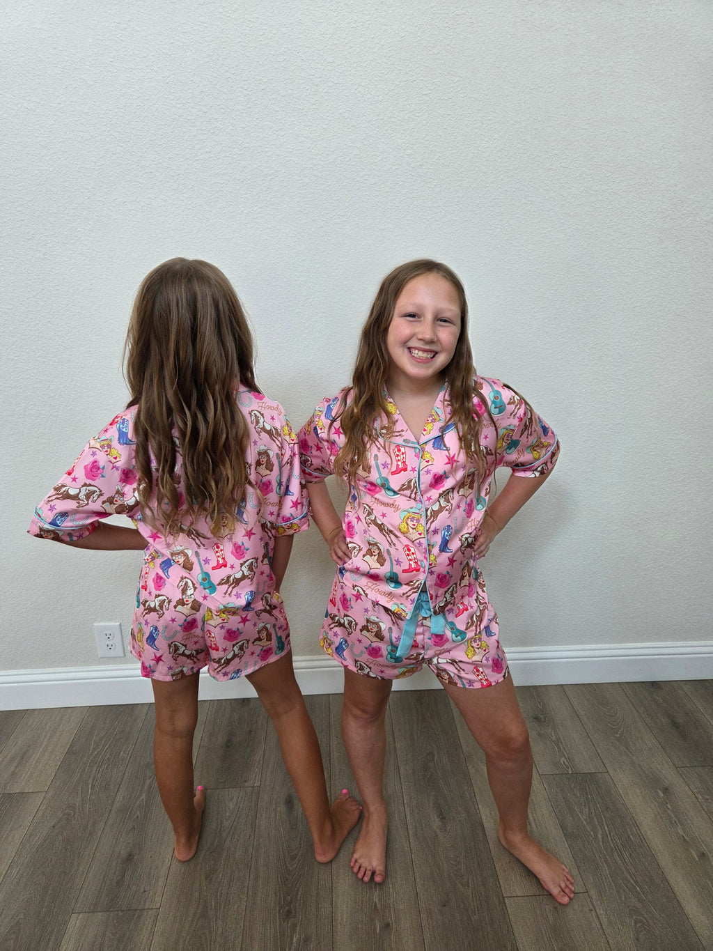 Kids Silky Cowgirl Candy Short Sleeve Short Set