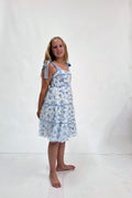 Blue Blossom Tie Strap Dress