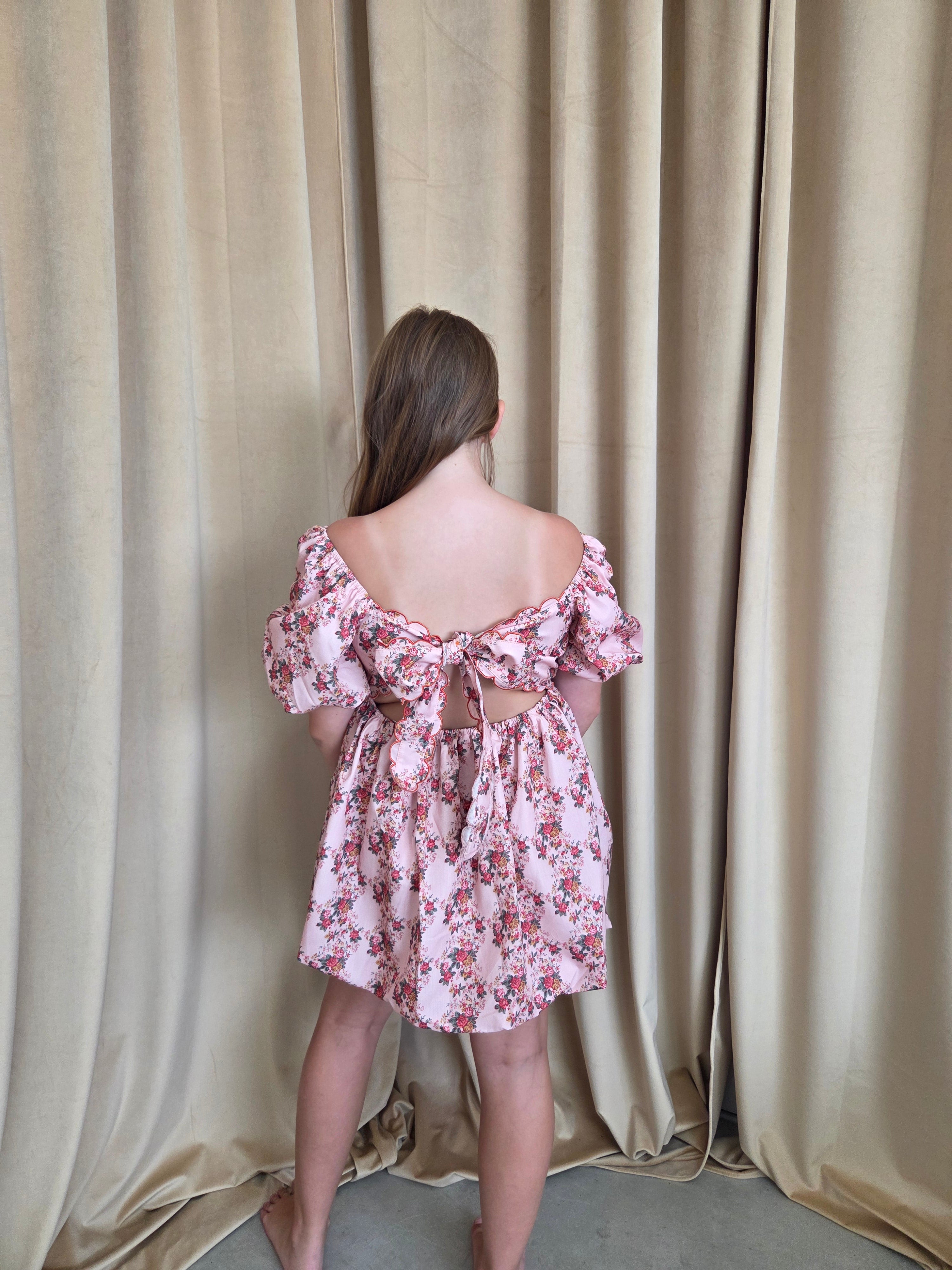 Bri Floral Print Cotton Bubble Dress