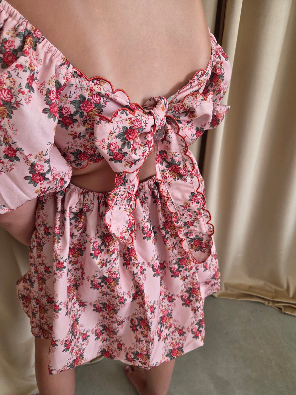 Bri Floral Print Cotton Bubble Dress