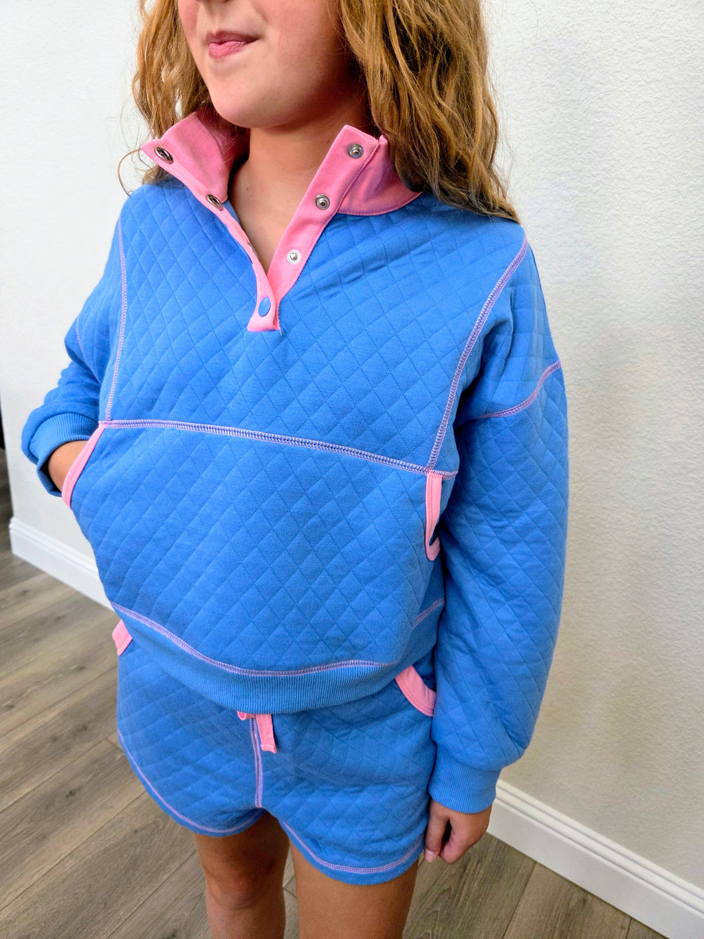 Lydia Quilted Contrast Long Sleeve Top