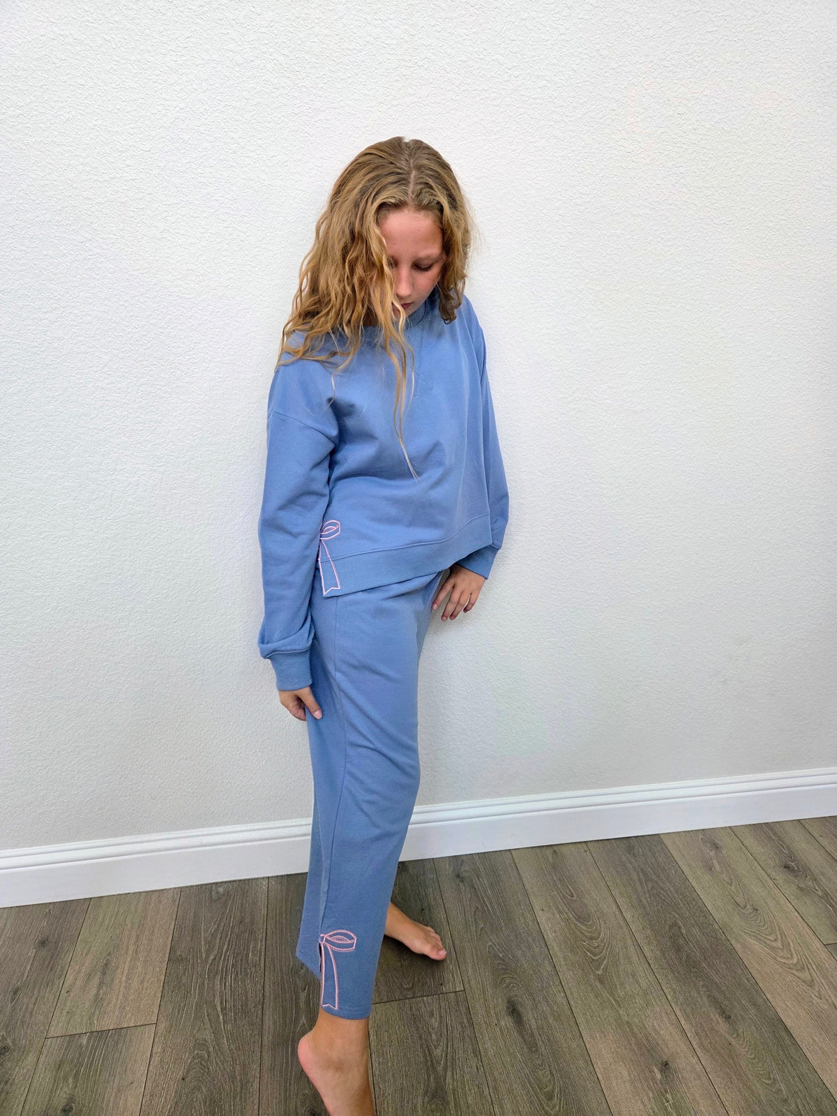 Wynne Side Slit Pant with Bow Detail