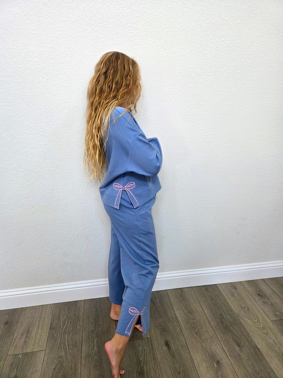 Wynne Side Slit Pant with Bow Detail