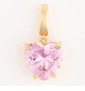 Pink Heart Gem Charm