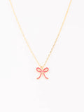 Pink Bow Necklace