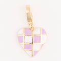 Pink and White Checkered Heart