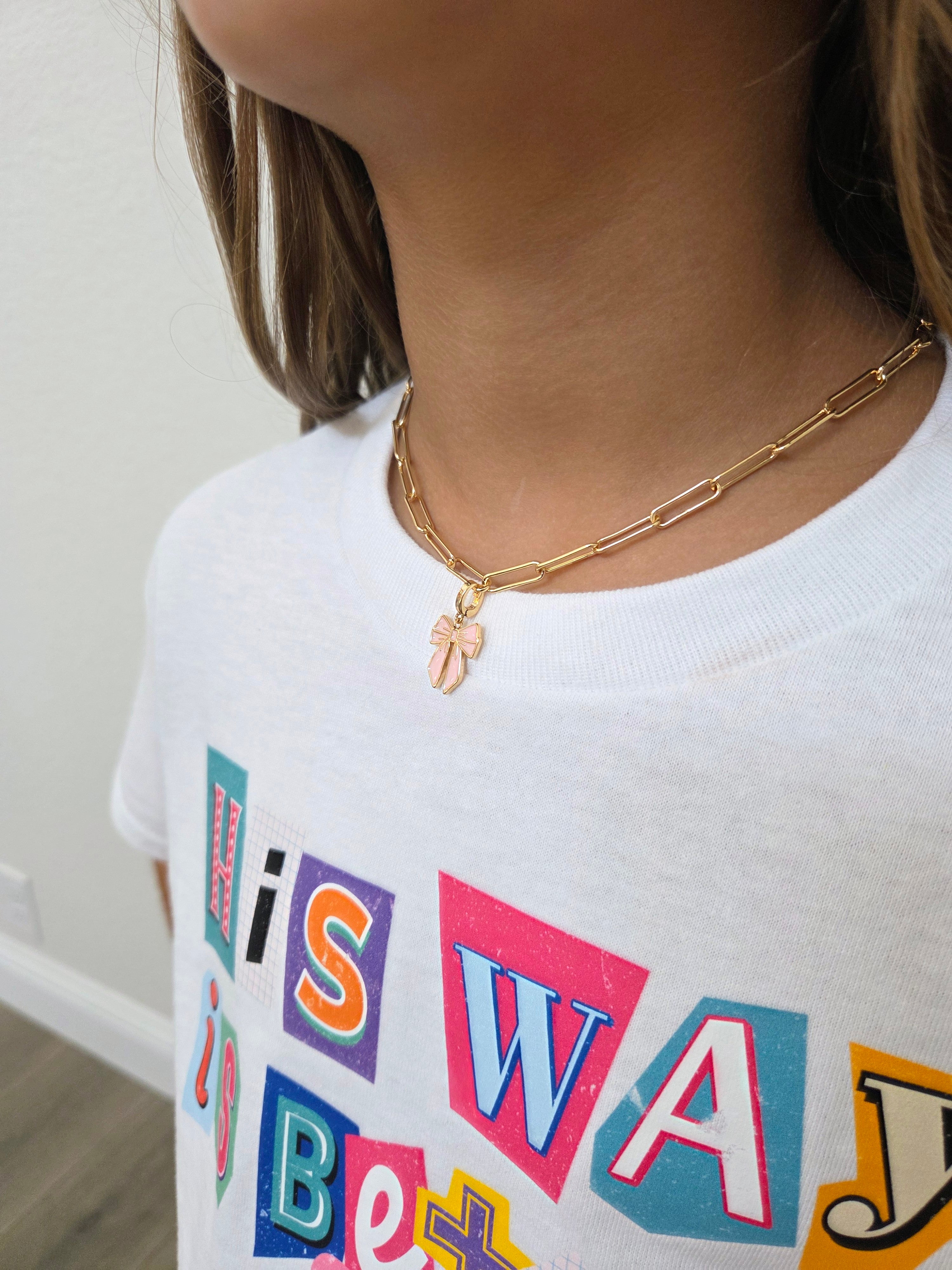 Pink Bow Charm