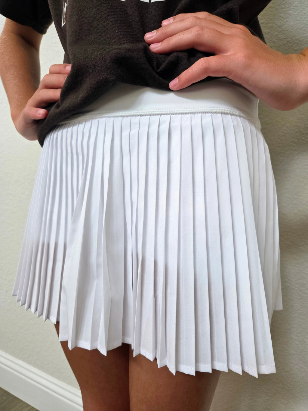Pleated Tennis Skirt White