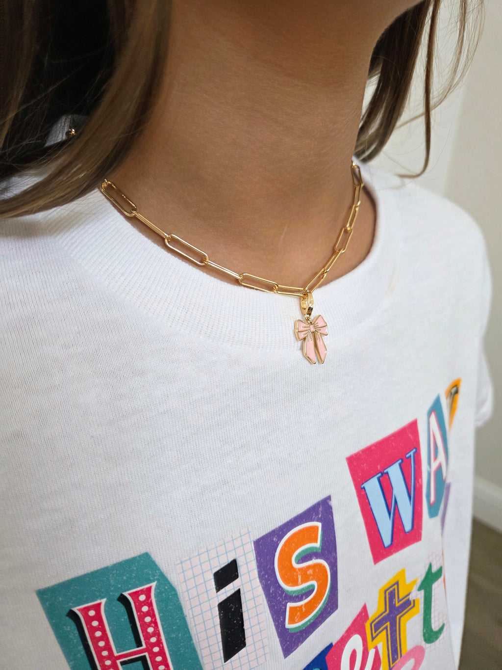 Pink Bow Charm
