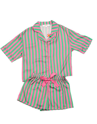Kids Silky Watermelon Short Sleeve Short Set