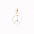 Charm Luxe White Peace Sign